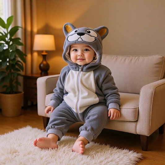2025Cross-border Children's Animal Onesie Romper Baby Plus Size Romper Infant and Toddler Flannel Romper