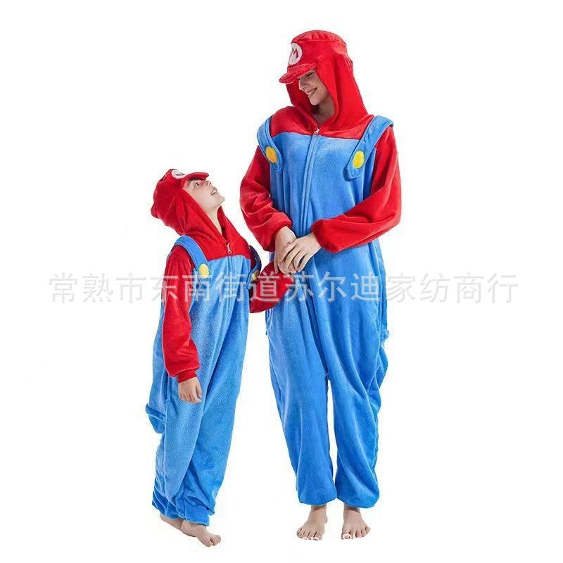 Manufacturer Wholesale Flannel Cartoon Animal Onesie Pajamas Goku Zipper Style Unisex Homewear Mixed Batch