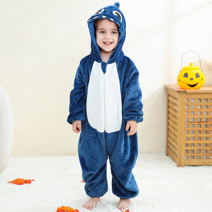 New Children's Jumpsuit Cross-Border Halloween Festival Outfit Christmas Jumpsuit Flannel Romper Performance Costume
