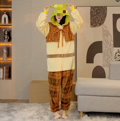 Manufacturer Wholesale Flannel Cartoon Animal Onesie Pajamas Goku Zipper Style Unisex Homewear Mixed Batch