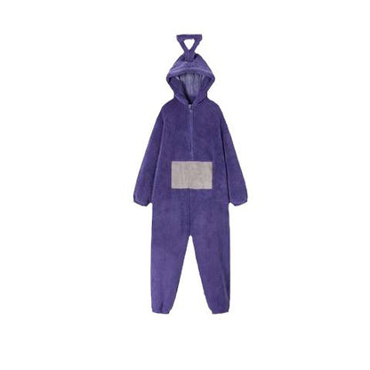 2024Internet Celebrity Hot-Selling Cartoon Teletubbies Pajamas Couple Winter Thickened Coral Fleece One-Piece Pajamas Homewear