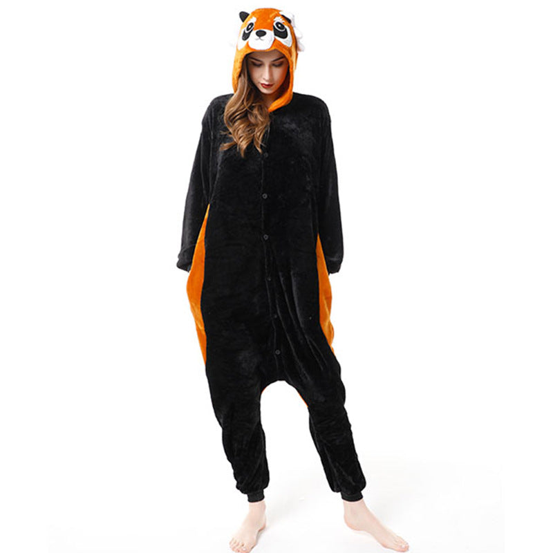 Foreign Trade New Flannel Cartoon Animal Onesie Pajamas Sullivan Couple Parent-Child Onesie Pajamas Homewear