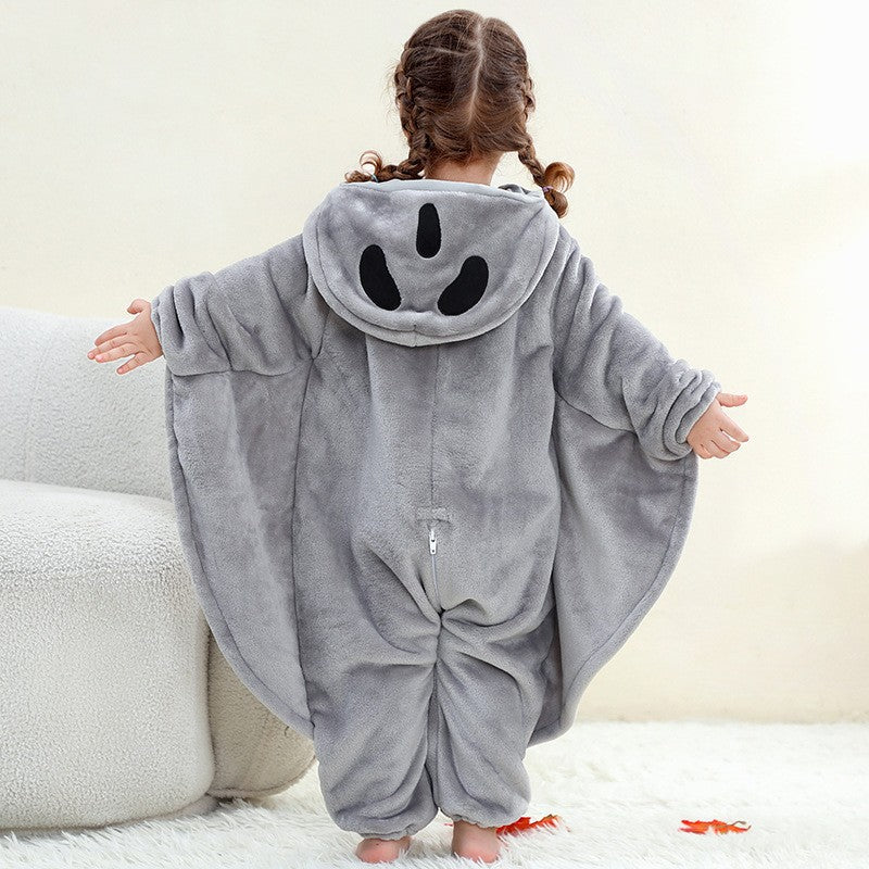 New Children's Jumpsuit Cross-Border Halloween Festival Outfit Christmas Jumpsuit Flannel Romper Performance Costume