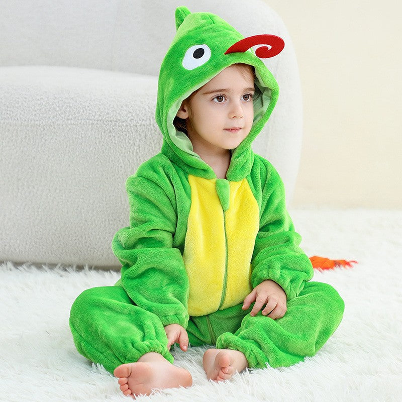New Children's Jumpsuit Cross-Border Halloween Festival Outfit Christmas Jumpsuit Flannel Romper Performance Costume
