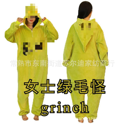 Manufacturer Wholesale Flannel Cartoon Animal Onesie Pajamas Goku Zipper Style Unisex Homewear Mixed Batch