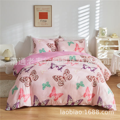 Cross-Border Foreign Trade Source US UK Size Amazon Printed Luminous Series Duvet Cover Pillowcase Bedding Three-Piece Set