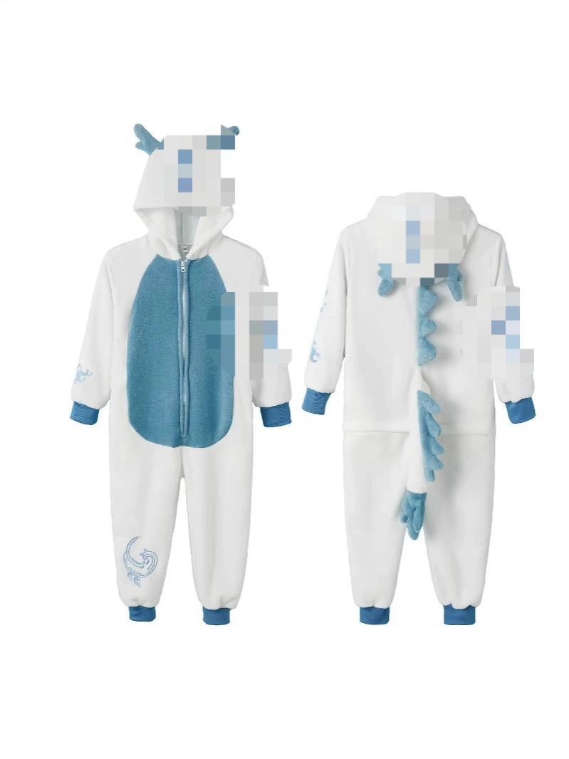 Manufacturer Wholesale Flannel Cartoon Animal Onesie Pajamas Goku Zipper Style Unisex Homewear Mixed Batch
