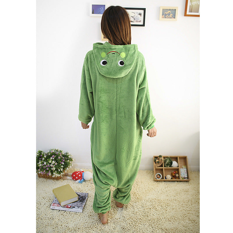 Foreign Trade New Flannel Cartoon Animal Onesie Pajamas Sullivan Couple Parent-Child Onesie Pajamas Homewear
