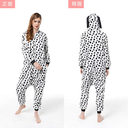 Foreign Trade New Flannel Cartoon Animal Onesie Pajamas Sullivan Couple Parent-Child Onesie Pajamas Homewear