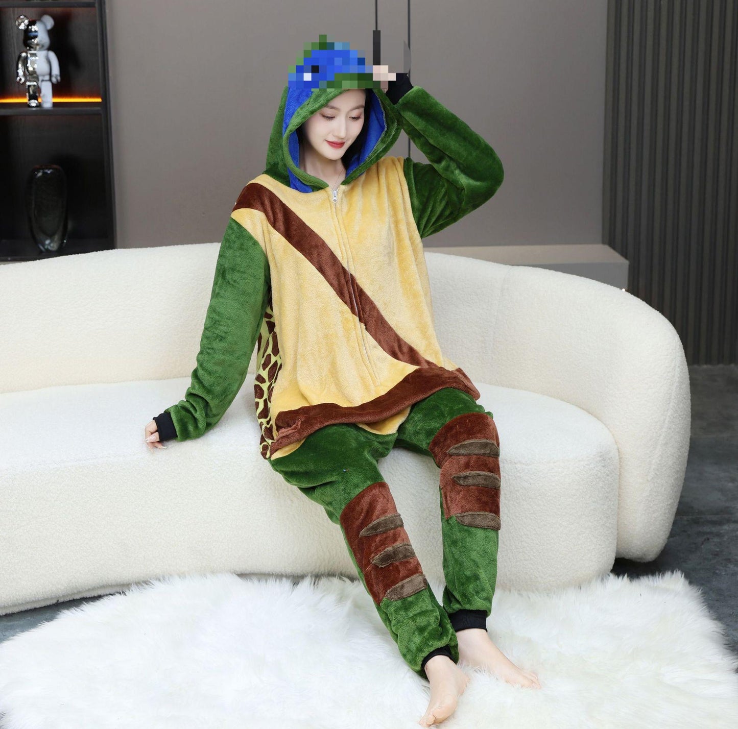 Manufacturer Wholesale Flannel Cartoon Animal Onesie Pajamas Goku Zipper Style Unisex Homewear Mixed Batch