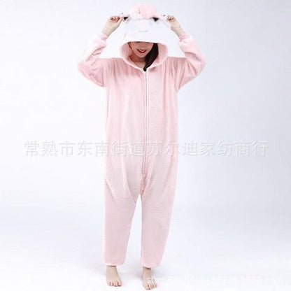 Manufacturer Wholesale Flannel Cartoon Animal Onesie Pajamas Goku Zipper Style Unisex Homewear Mixed Batch