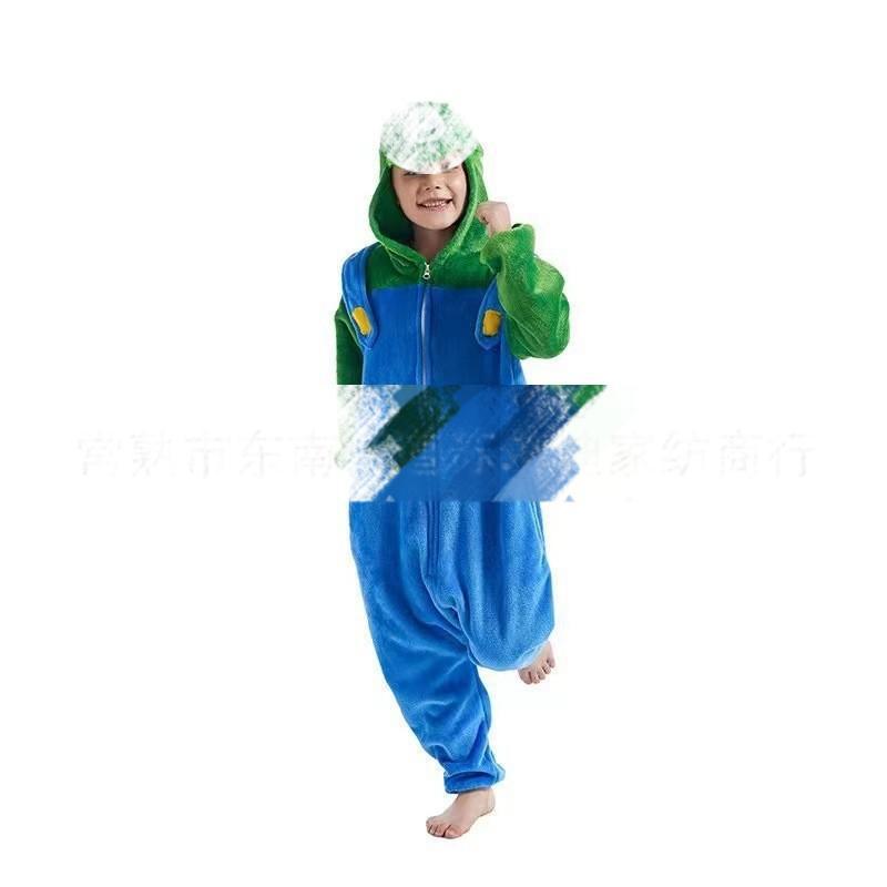Manufacturer Wholesale Flannel Cartoon Animal Onesie Pajamas Goku Zipper Style Unisex Homewear Mixed Batch