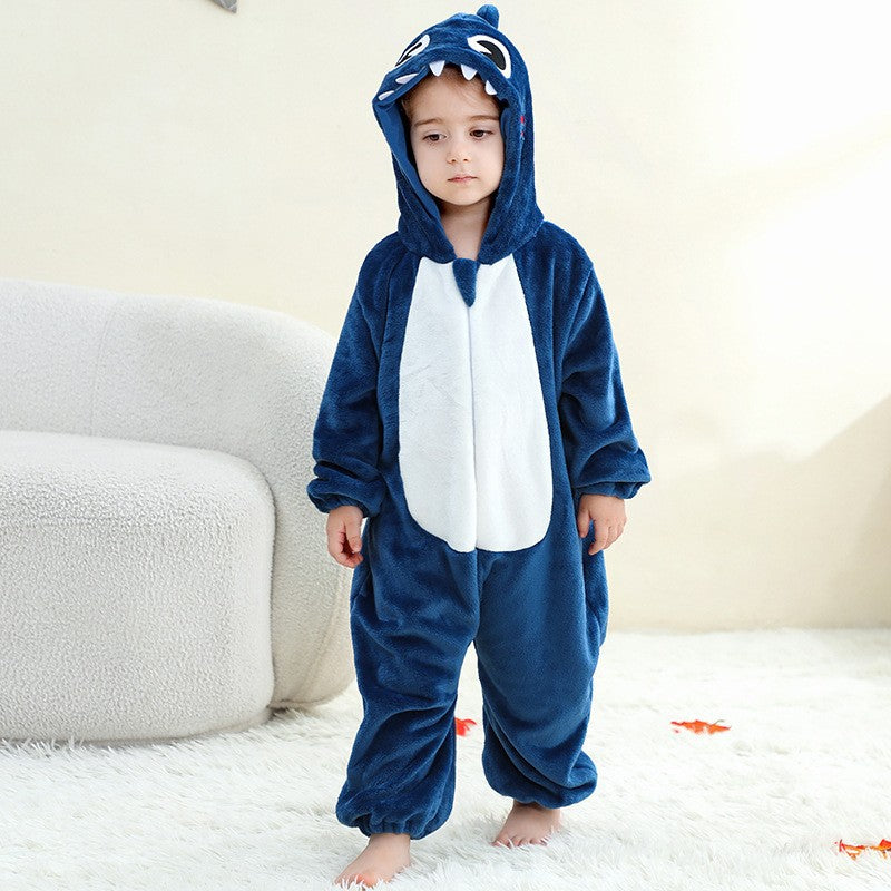 New Children's Jumpsuit Cross-Border Halloween Festival Outfit Christmas Jumpsuit Flannel Romper Performance Costume